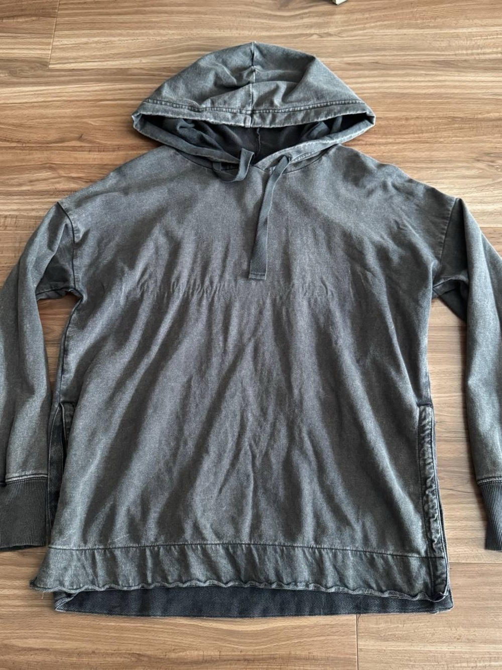 aerie Washed Charcoal Gray Pullover Hoodie